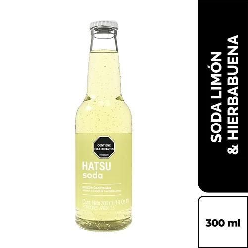 SODA HATSU AMARILLA - LIMÓN Y HIERBABUENA 300 ML