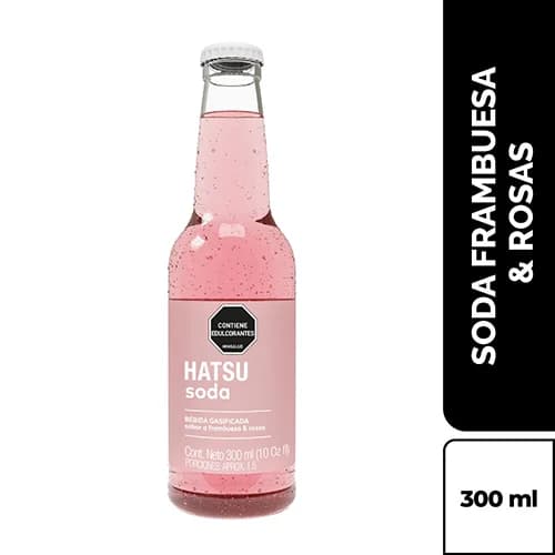 SODA HATSU ROSADA - FRAMBUESA Y ROSAS 300 ML