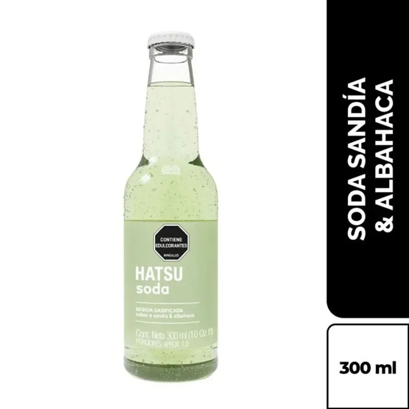 SODA HATSU VERDE - SANDIA ALBAHACA 300 ML