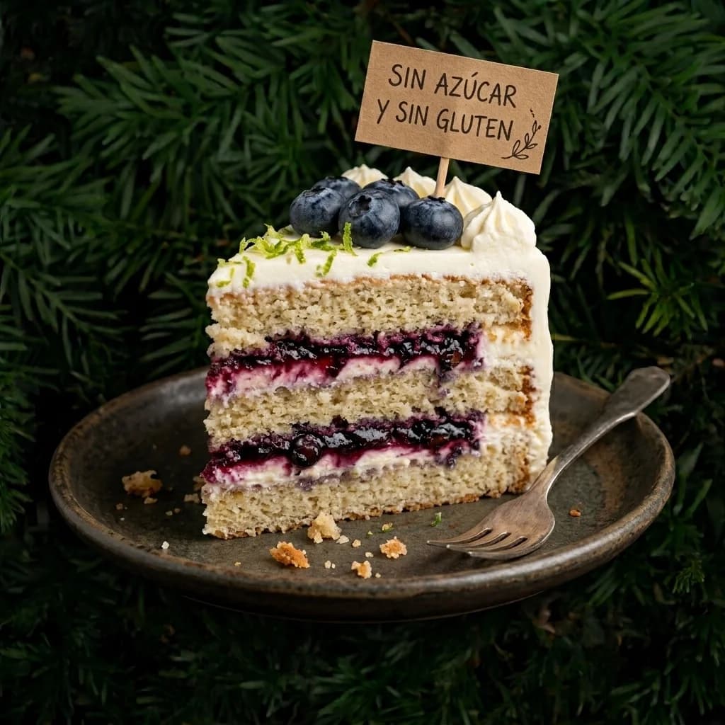 TORTA FIT DE ARANDANOS (SIN AZUCAR - SIN GLUTEN)