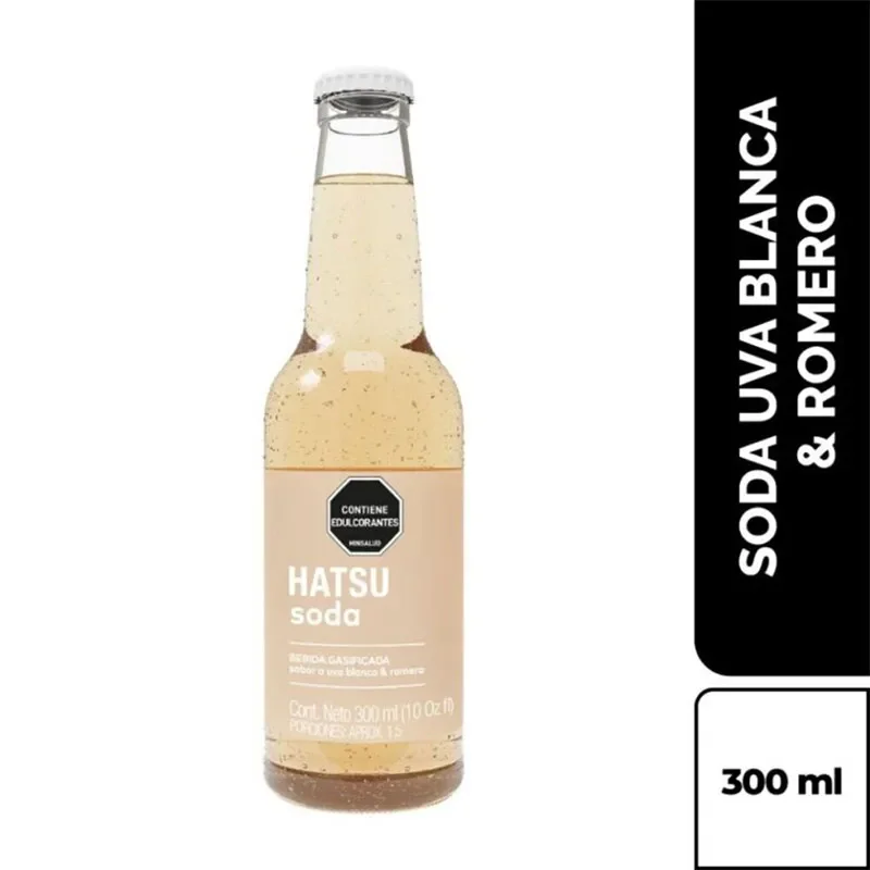 SODA HATSU DORADA- UVA BLANCA Y ROMERO 300 ML